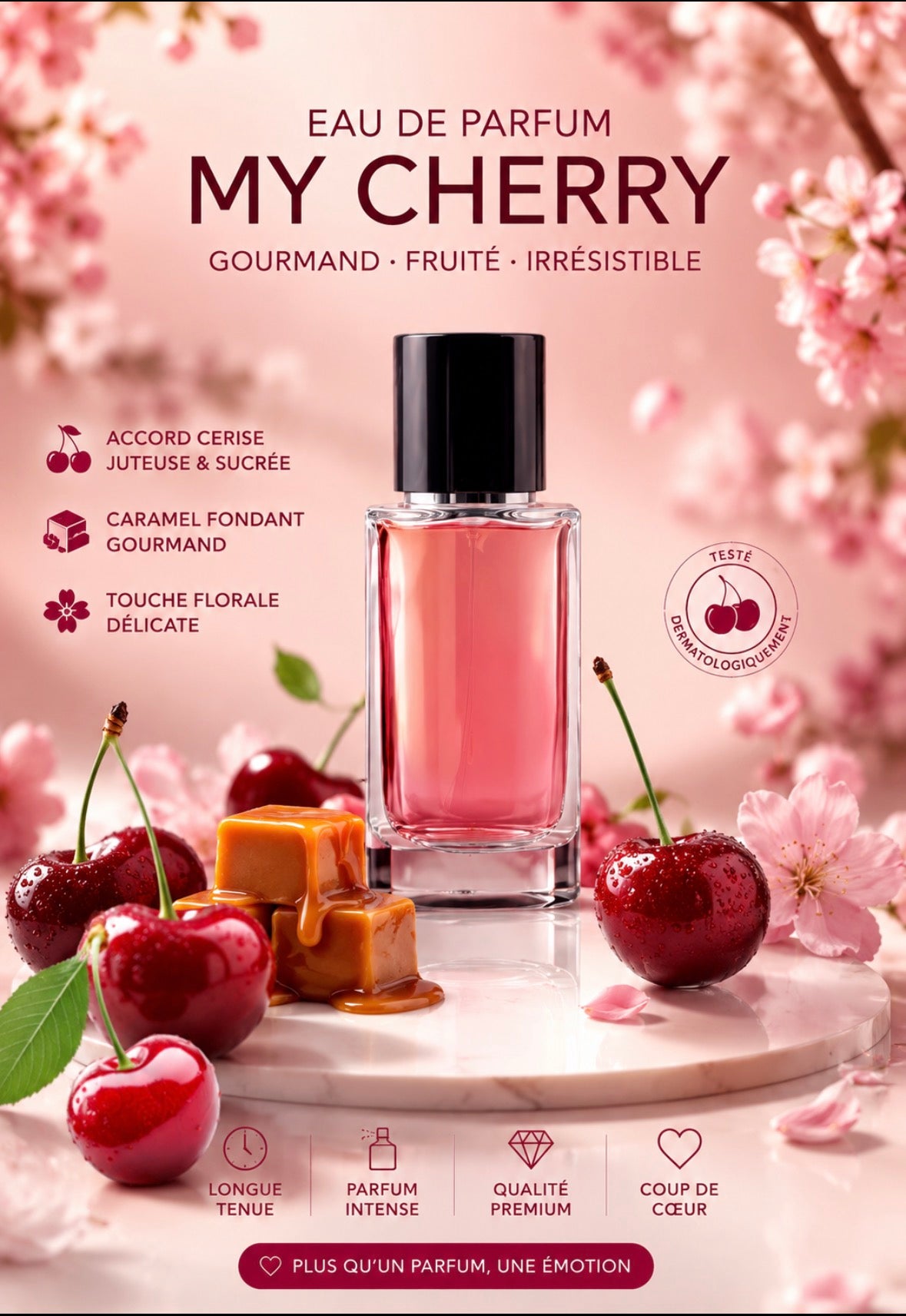 Parfum de Grasse Musc m’y cherry femme 100 ml
